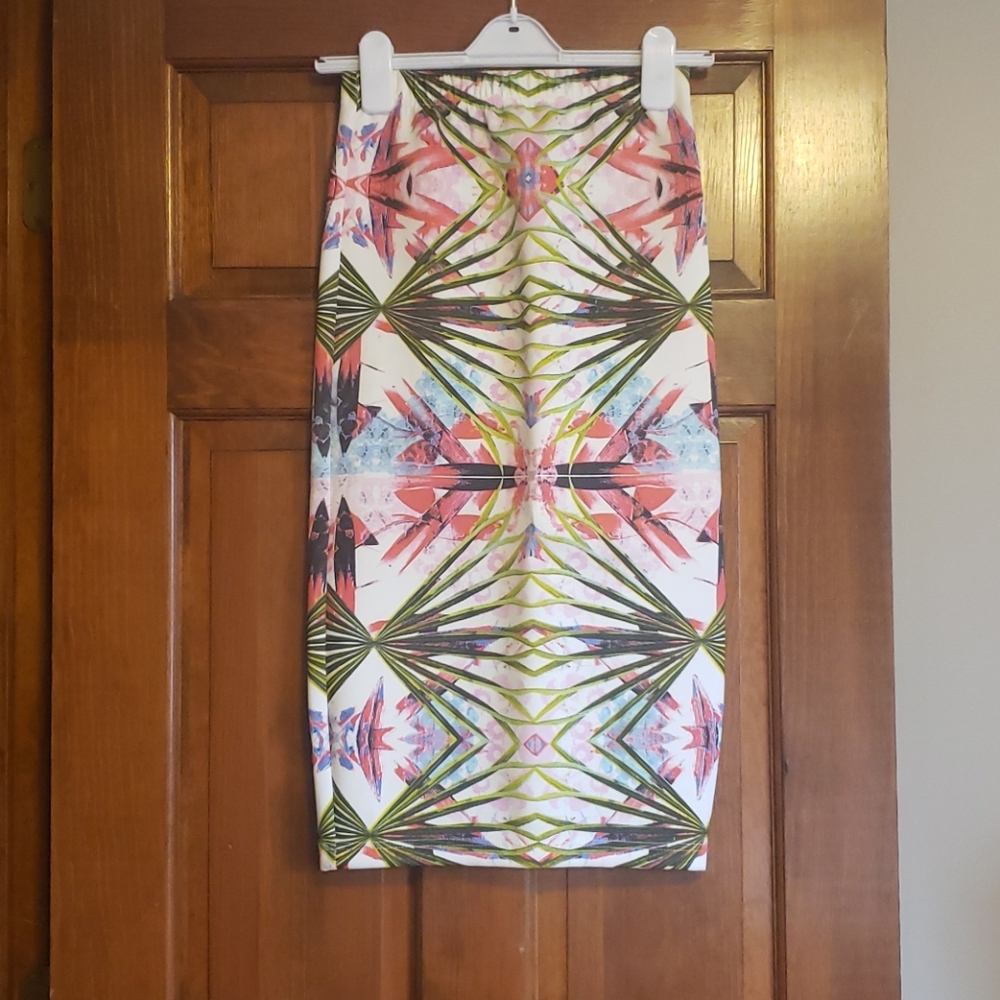 Printed Pencil Skirt